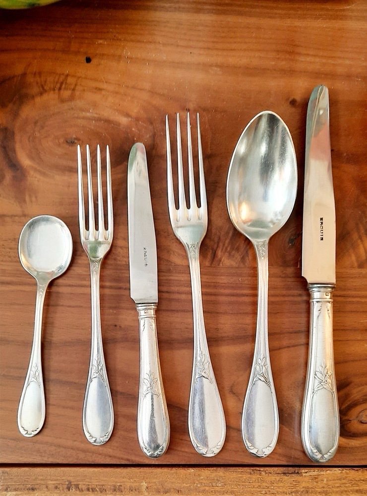 Silver-Plated Cutlery Set from Ercuis, 1940s, Set of 127
