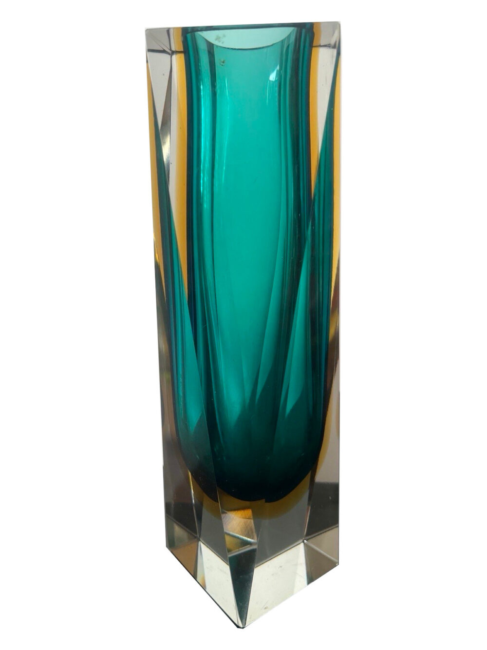 Sommerso Murano Glass Vase by Alessandro Mandruzzato, 1970s