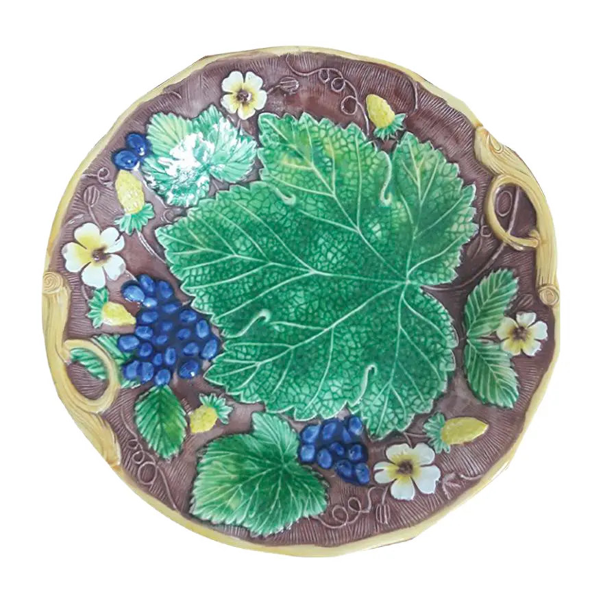 Majolica Plates by Mottahedeh, 1980s, Set of 2