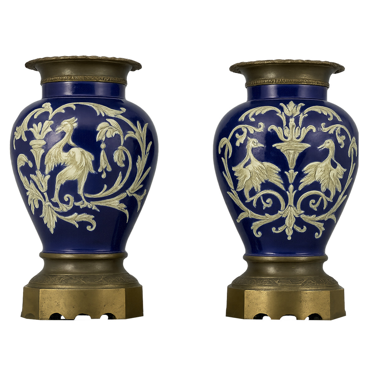 A pair of Franceschini Pesaro vases. 1950's