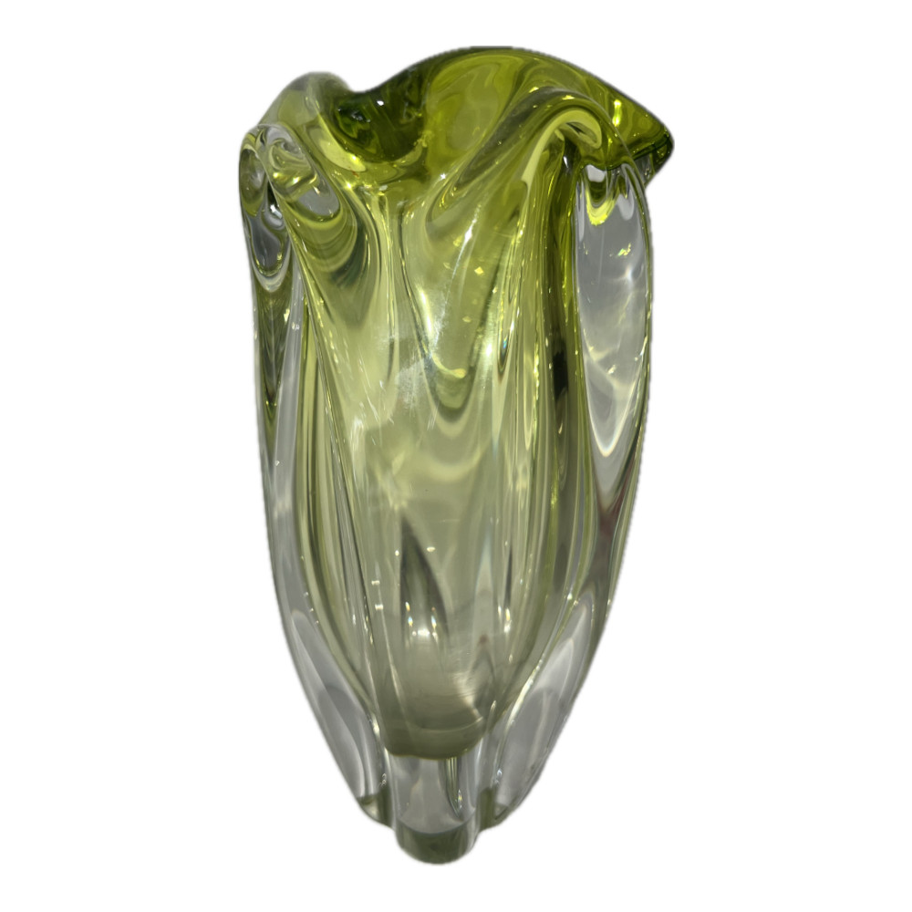 Lime Vintage Murano vase -Art- 1960's