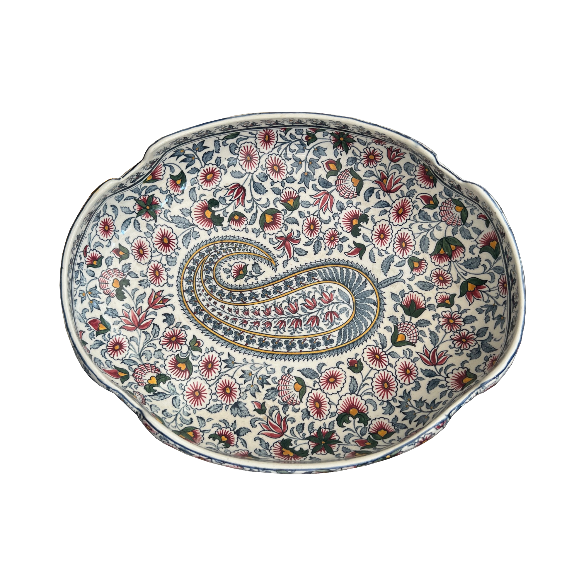 A decorative ceramic dish by Gien, Paris 20th century.