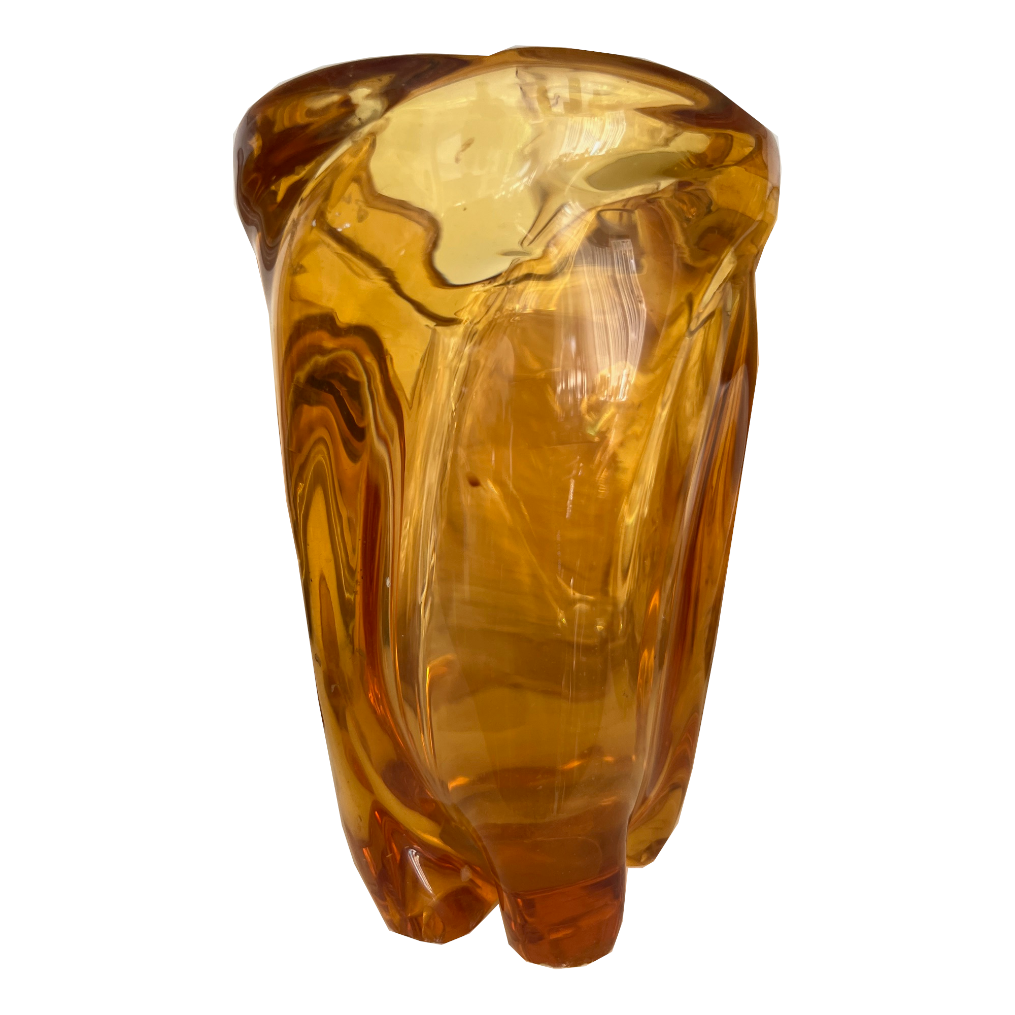 Golden Amber Vase, Whitefriars 1949