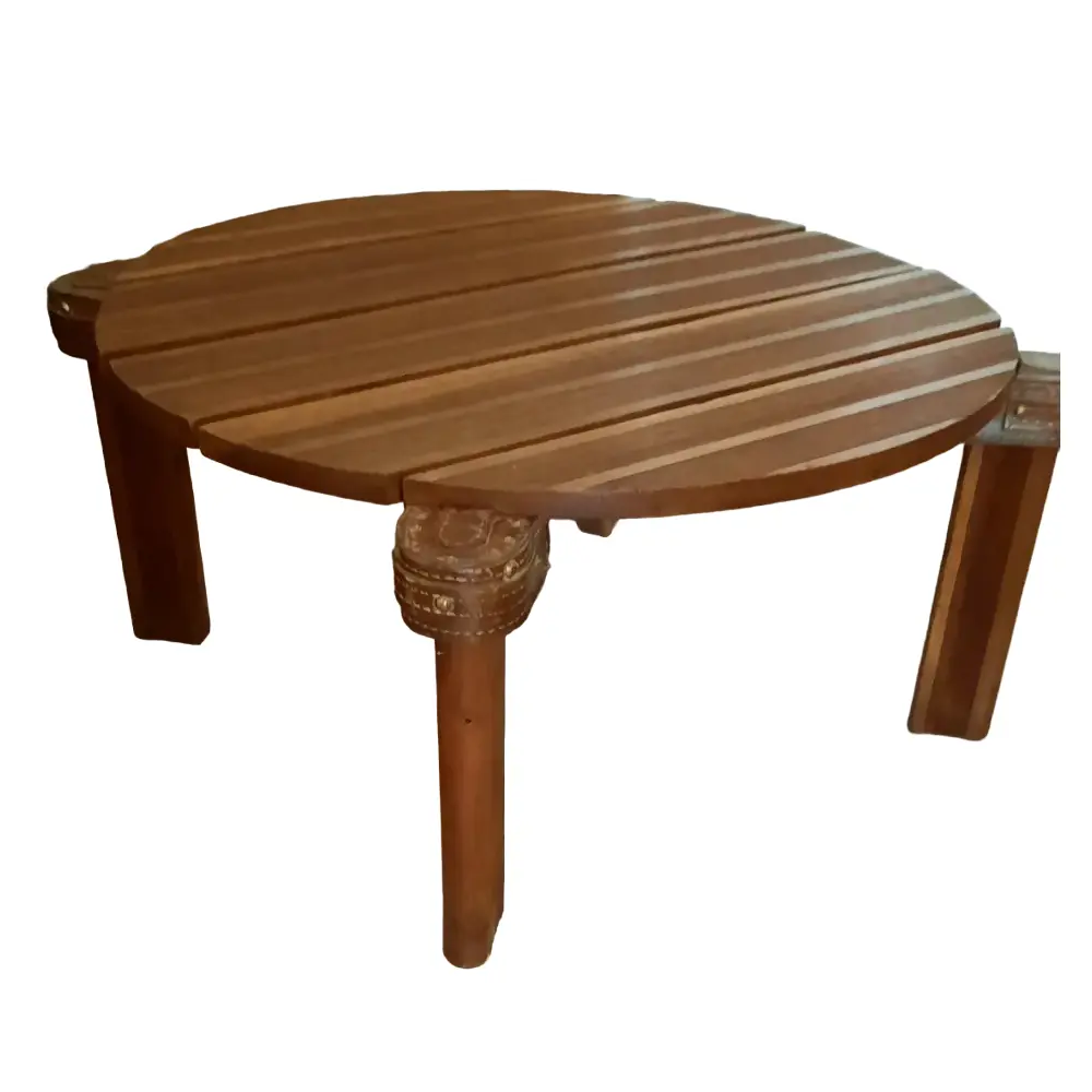 Round Coffee Table – French Modernist Design attributed to Jacques Adnet, 1940s