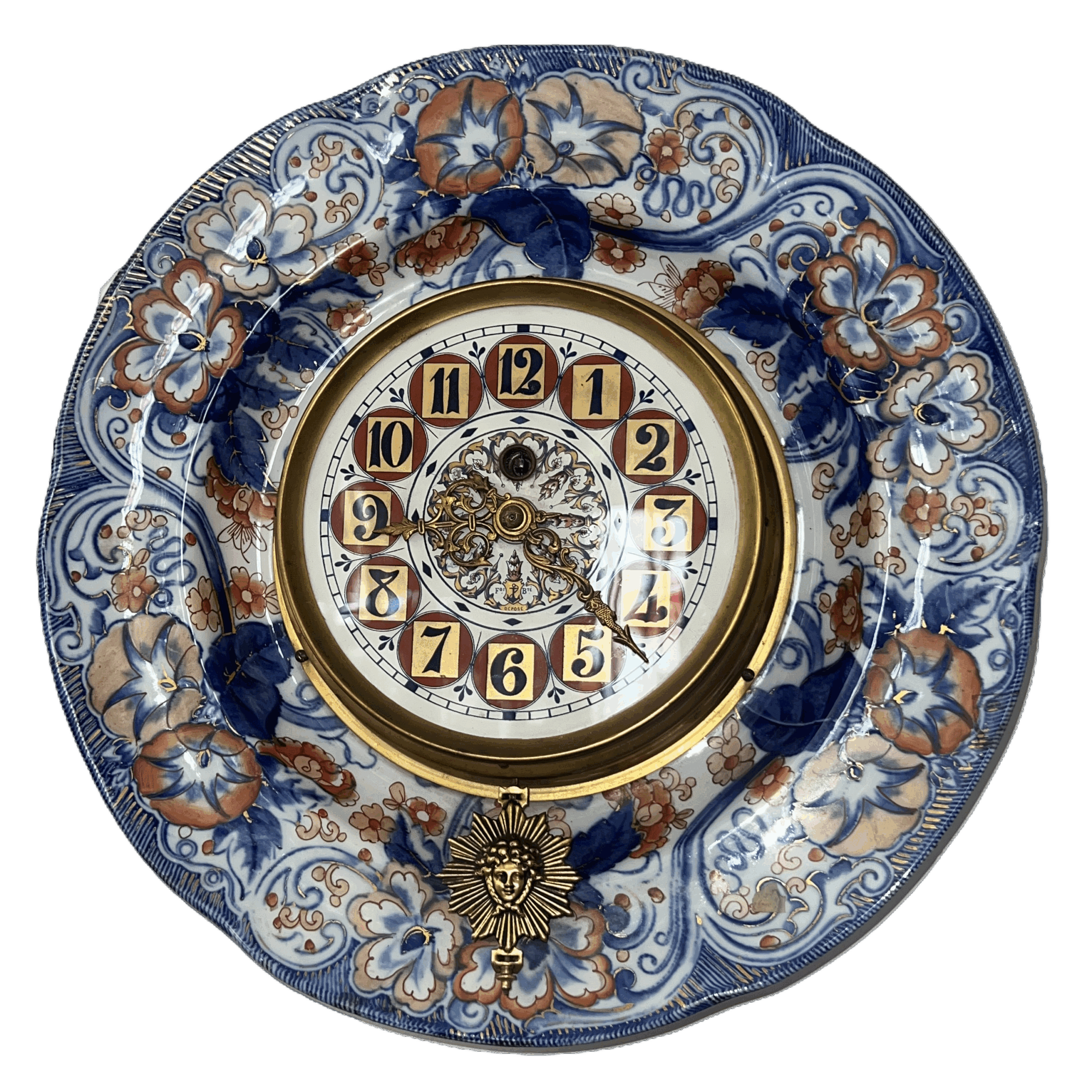 Antique-Style Ceramic Wall Clock – Inspired by Eugène Farcot Early19th century