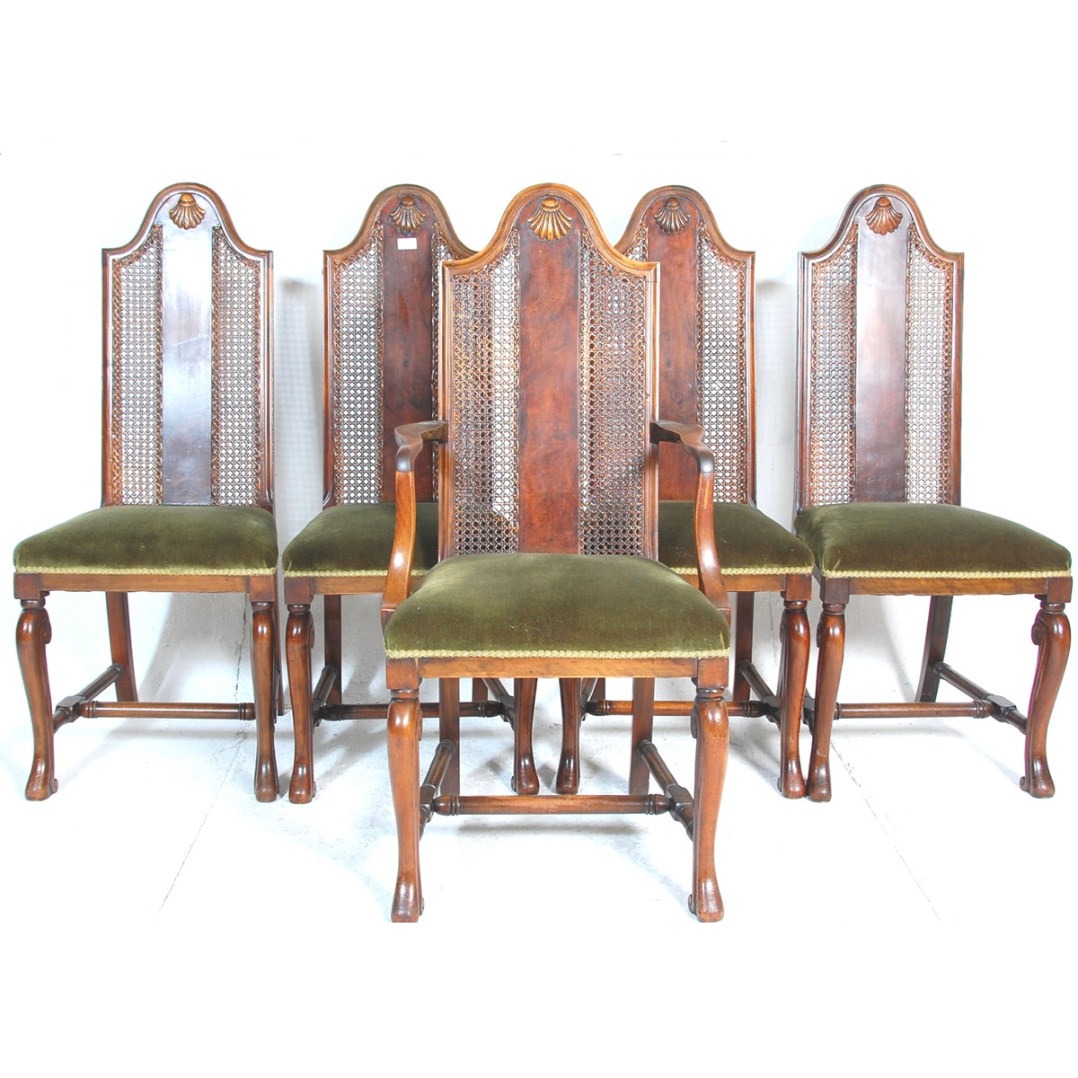 Αntique dining chairs in the Jacobean Revival style