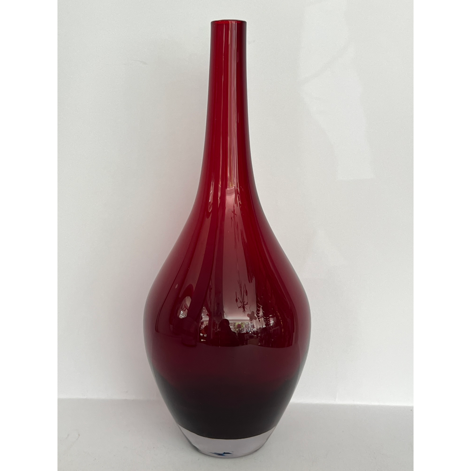 IKEA “Salong” Ruby Red Tall Vase by Johanna Jelinek – Modernist Scandinavian Design