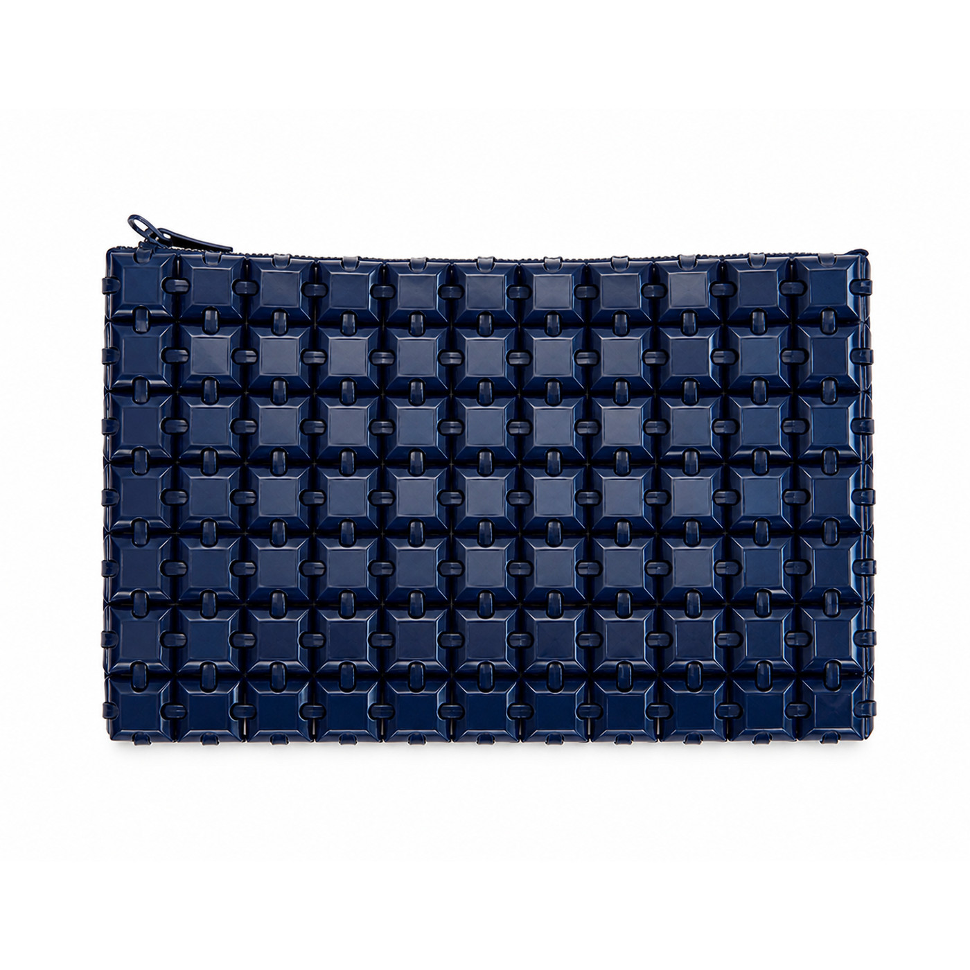 Vintage 1940s Plasticflex Tile Clutch – Navy Blue 18cm x 29cm