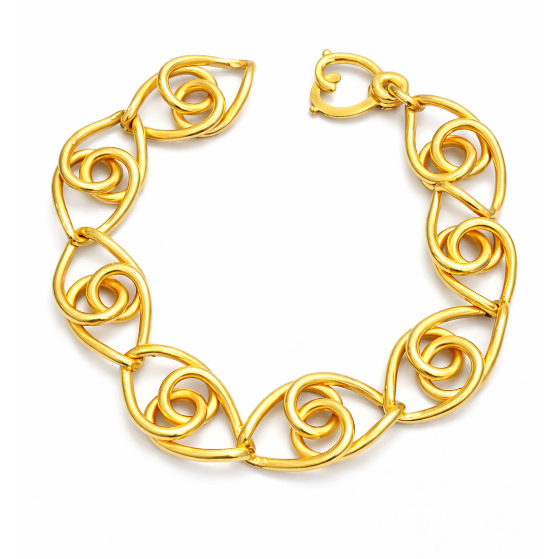 Vintage Ilias Lalaounis Gold-Plated Sterling Silver Bracelet, Greece, Circa 1960s–1970s
