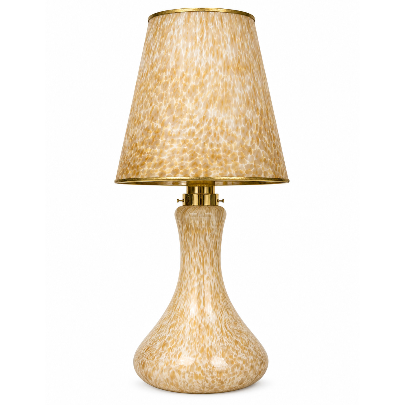 Large Murano Pulegoso Glass Table Lamp, 1970's